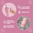 thumbnail image 2 of YAYA My First Travel Tumbler for Preschool & Kids 3+, Insulated Stainless Steel Tumbler with Reusable Silicone Straw & Spill-Proof Lid, Cup Holder Compatible, BPA-Free, 12oz, Floral, 2 of 8