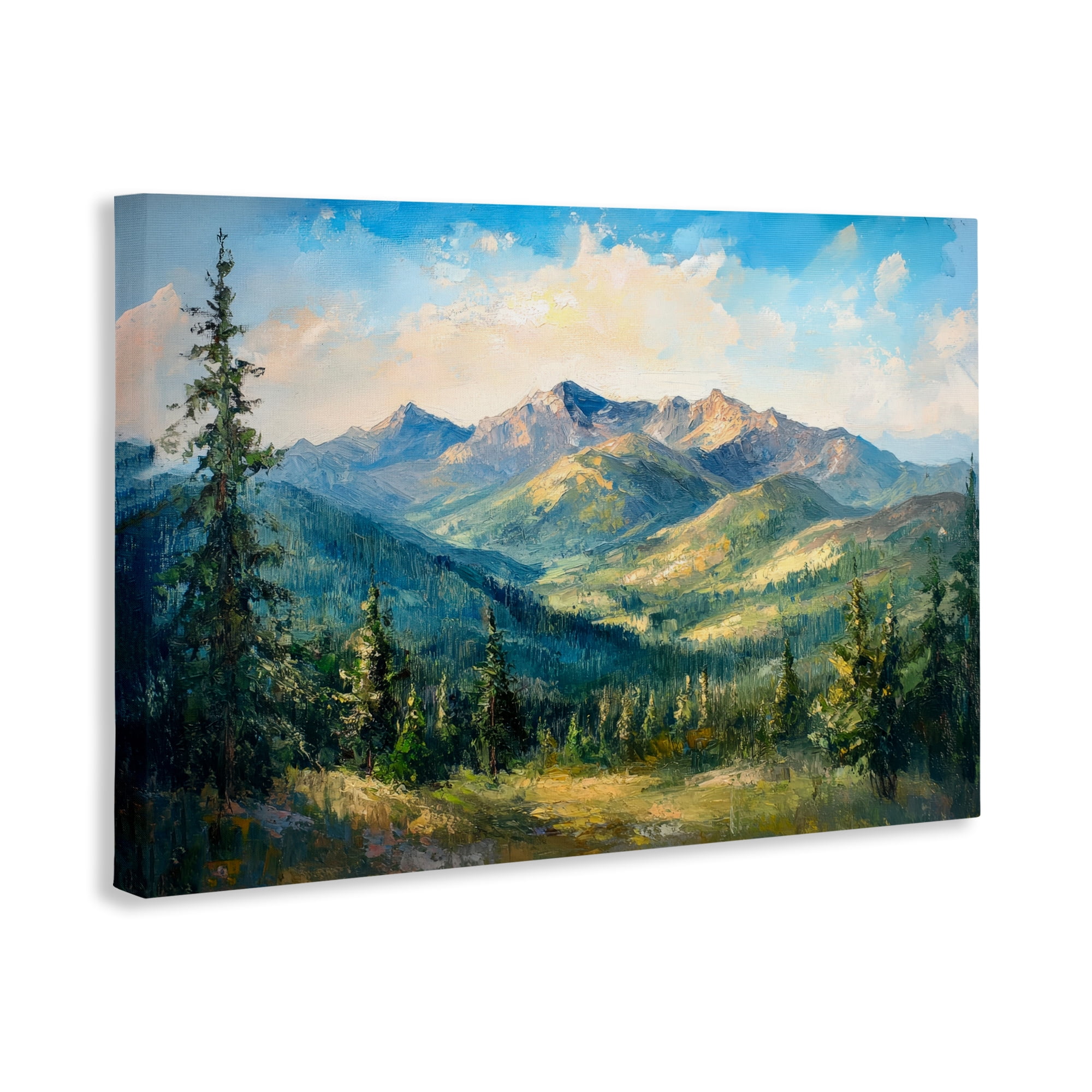 Stupell Industries Valley In The Mountains Canvas Wall Art, design by Petal Prints Design