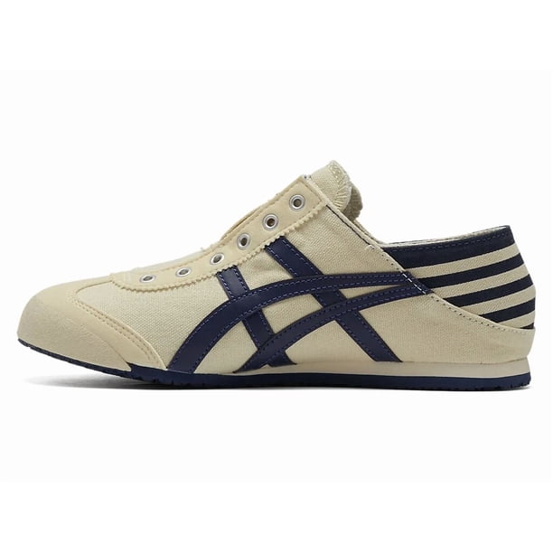 Onitsuka & Tiger MEXICO 66 PARATY NATURAL/NAVY for UNISEX from Japan NEW with box