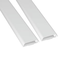 D-Line TV Cord Hider, Self-Adhesive, 2x 2.36in x 0.59in x 15.7in Lengths - White