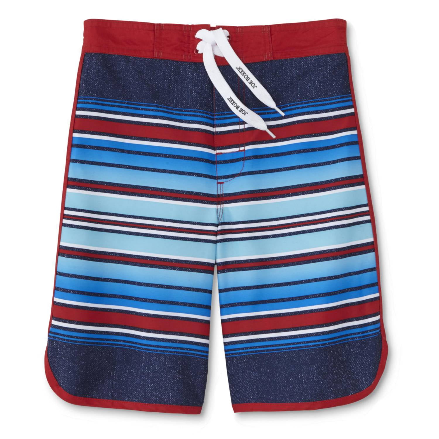 red white and blue swimming trunks