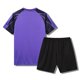 thumbnail image 5 of Odeerbi Juego de Entrenamiento de Fútbol Seco Rápido Para Chicos Y Niñas Camiseta de Manga Raglan Pantalones Cortos de Malla Conjunto Atlético Respirable Para 5-15 Años, 5 of 8
