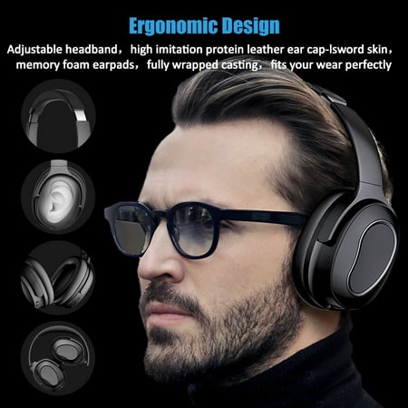 Hybrid dual Active Noise Cancelling Headphones Wireless Over Ear