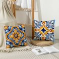 thumbnail image 5 of Decorative Pillow Covers 16x16 Inch Blue Outdoor Fall Throw Pillow Covers Set of 4 Modern Linen Boho Pillow Cases for Couch Bedroom Sofa Car Living Room Bed Farmhouse Patio Furniture, 5 of 6
