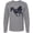 Athletic Heather, variant on Inktastic Beautiful Galloping Black Horse Long Sleeve T-Shirt