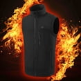 thumbnail image 4 of Lindreshi Heated Vest for Men and Women Fashion Women Sleeveless Stand-up Collar Casual Outwear Tops T-Shirt Zipper Coat Blouse, 4 of 8