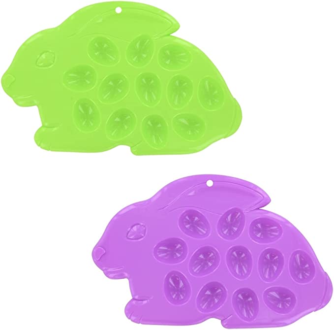 IOS Easter Plastic Egg Holder Bunny Plate Trays (Bundle With Kakaibang