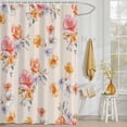 thumbnail image 3 of Shower Curtain Watercolor Spring Floral Shower Curtains for Bathroom Decor, Waterproof Polyester Shower Curtain Set with Hooks, Standard Size 72" x 72" Flowers Petals, 3 of 9
