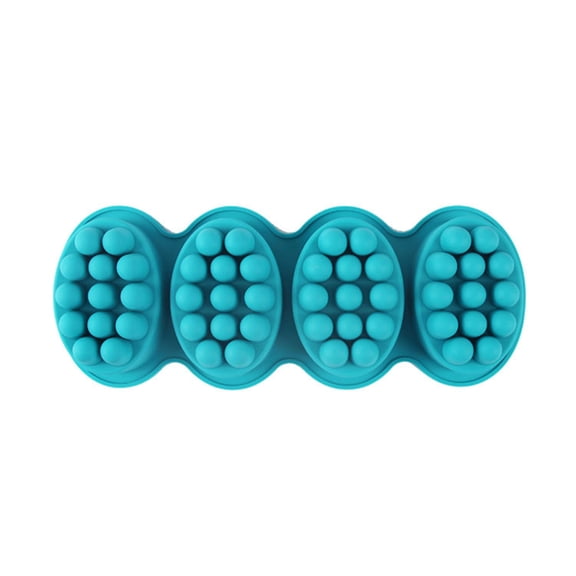 XYRSRUW 4 Cavity Massage Bar Molds, DIY Fondant Chocolate Molds, Soap Making Molds, Flexible Baking Molds for Sugar Crafts and Homemade Soap