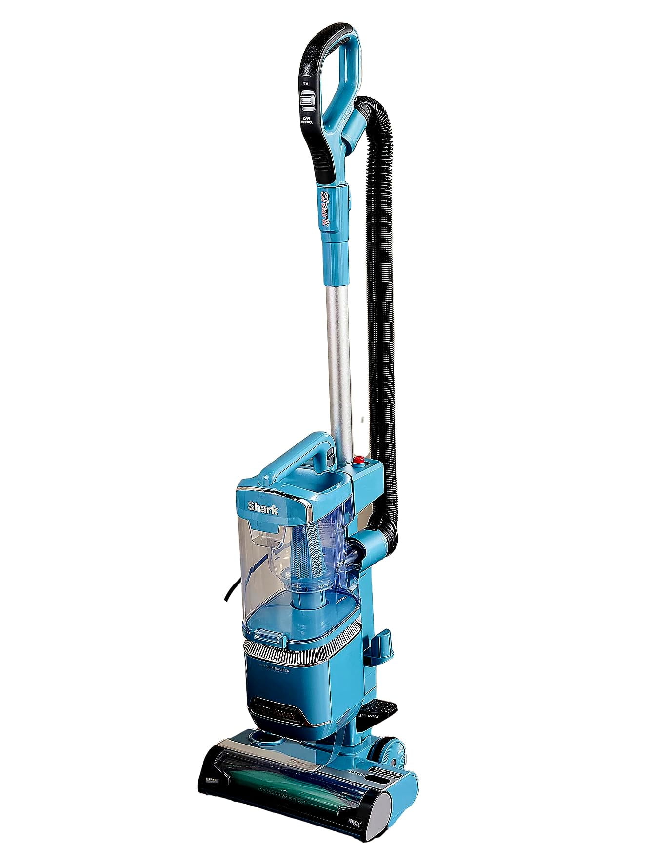 Restored Shark Detect Lift-Away Upright Vacuum with PowerFins Detect Corded Self-Cleaning Brushroll, Anti-Allergen Complete Seal, and Odor Neutralizer Technology (QU490QBL-BLUE)(Refurbished)
