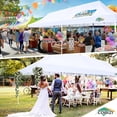 thumbnail image 4 of SANOPY 10' x 30' EZ Pop up Canopy Party Tent, Outdoor Event Instant Gazebo with 8 Removable Sidewalls for Camping Wedding Picnic, White, 4 of 7