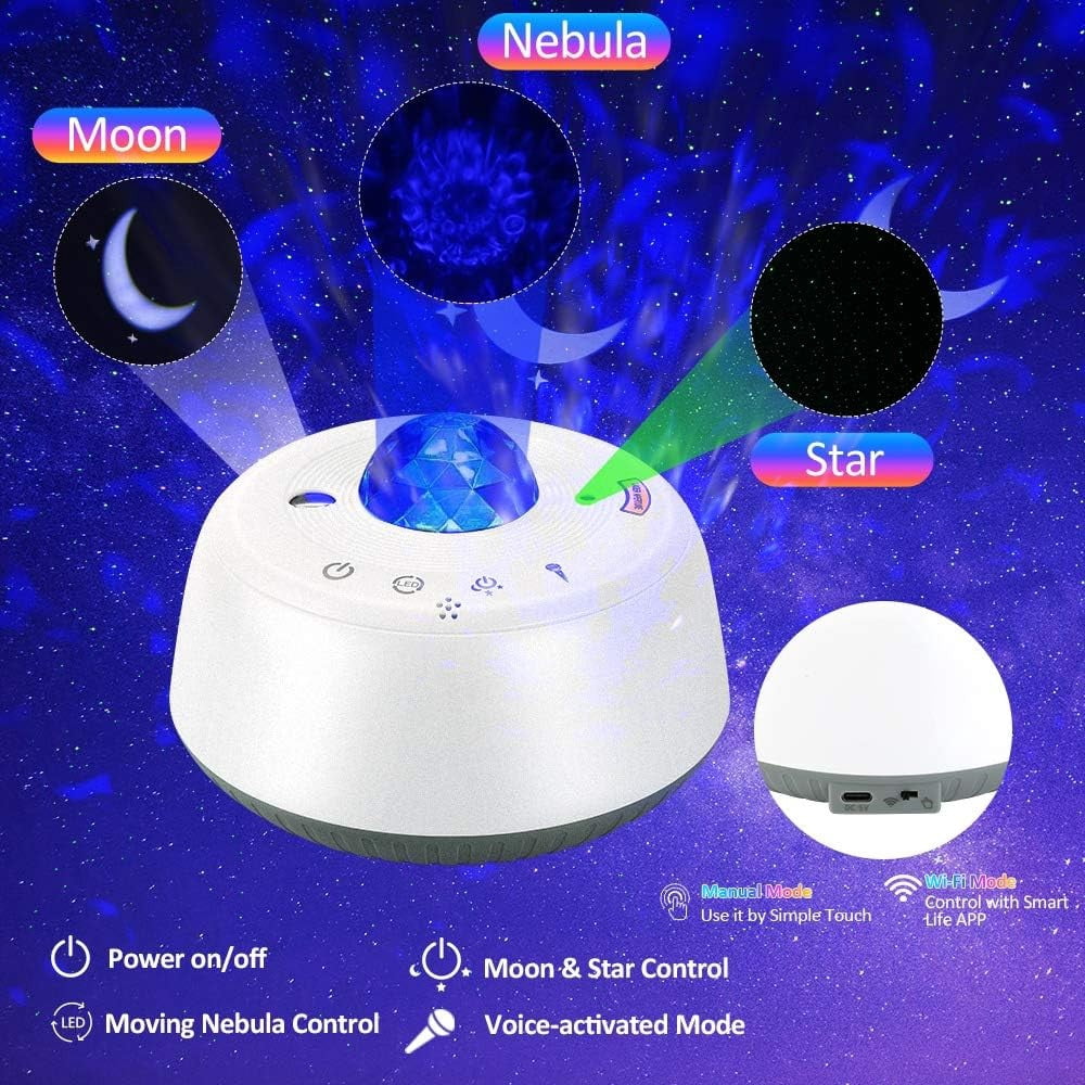 Galaxy Projector Smart Night Light with Alexa for Baby Kids Adult Bedroom Party