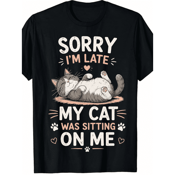 Cat Shirts for Men Women - Funny Cat Shirts for Cat Dad Mom T-Shirt.jpgSame style for men and women summer short-sleeved printed T-shirt pure 220G
