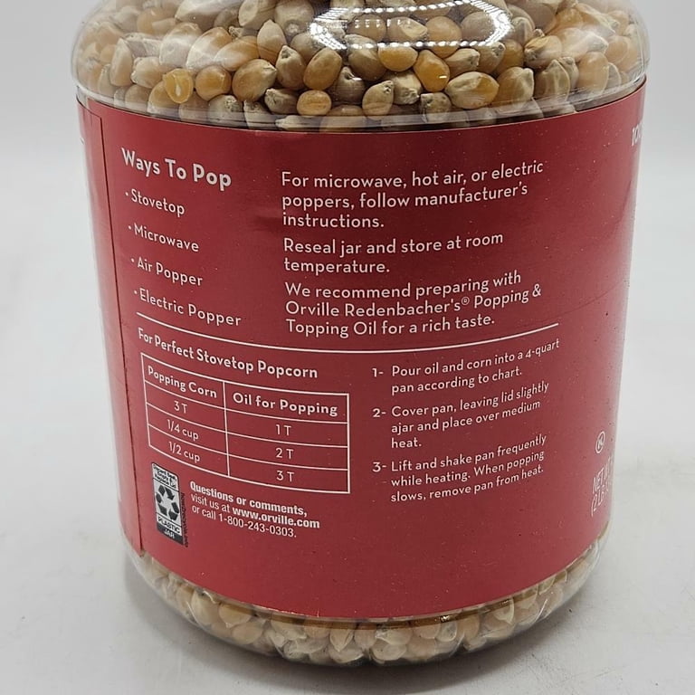 Orville RedenbacherS Original Gourmet Yellow Popcorn Kernels, 45