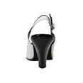 thumbnail image 4 of PEERAGE Roxy Women Extra Wide Width Leather Slingback WHITE/BLACK 12, 4 of 6
