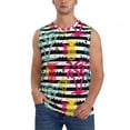 thumbnail image 2 of Lsque Trendy Colorful Pineapples Print Men's Cotton Blend Sleeveless Muscle Shirts (S-3XL)- Moisture Wicking, Odor Protection, UPF 30+,X-Large, 2 of 8
