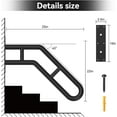thumbnail image 3 of Handrail for Outdoor Grab Bar Wall Mount Handrail, 25.8'' Garage, Porch, Garden 1 to 3 Steps Stairs Black, 3 of 8