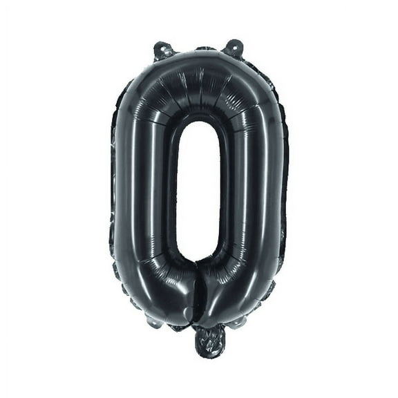 Number Zero Balloon Black Number 0 Balloon 32" Foil Mylar Black Number Balloon