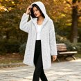 thumbnail image 7 of Fnooota Womens Fleece Jackets, Long Sleeve Mid-length Warm Lightweight Winter Outerwear with Pockets White Size M, 7 of 7