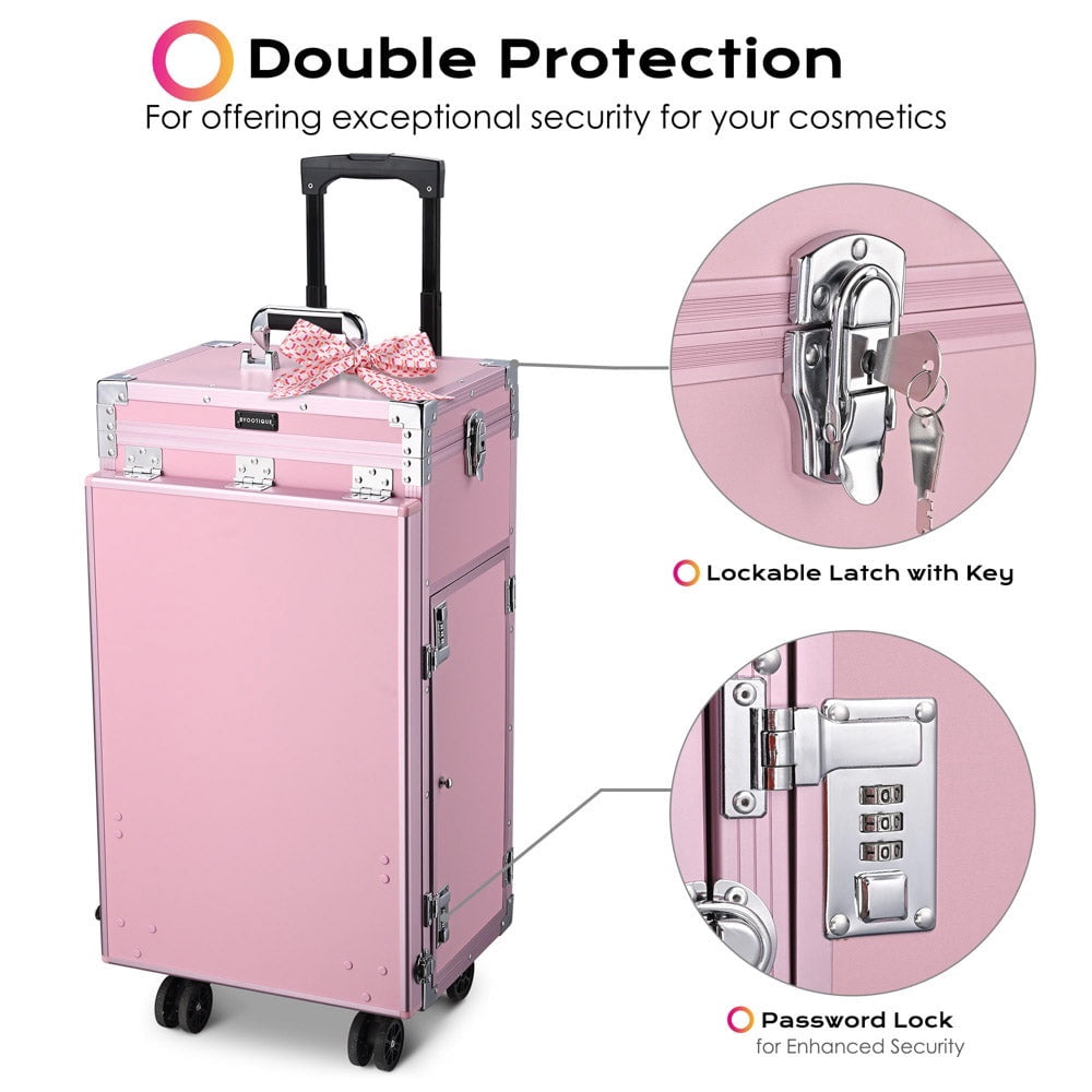 Yescom Byootique Nail Table Makeup Station Speaker Drawers Mirror, Charm ForgetMeNot