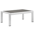 thumbnail image 5 of Modway Shore 4 Piece Outdoor Patio Aluminum Sectional Sofa Set in Silver Gray, 5 of 5