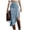 AA-Light Blue, variant on QATAINLAV Fringe Faux Suede Skirt for Women High Waisted Asymmetrical Slit Midi Skirts Vintage Western Tassel Long Skirt Black XL