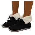 thumbnail image 3 of NECHOLOGY Botas Mujer Adulto Femenino Zapatos Botines de mujer Tacones Tobillo Chunky Casual Cuero Zapatos Botas para mujer Botas para mujer (Black, 9), 3 of 6