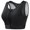 Black, variant on Front Zipper Racerback Sports Bra for Women, High Impact & Molded Cups, Supportive for Running Gym