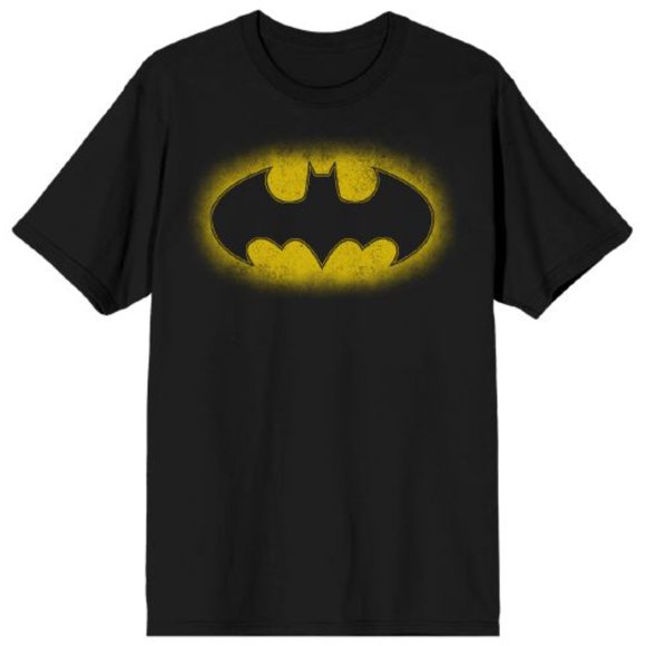 DC Comics Batman Logo Spray Black T-Shirt