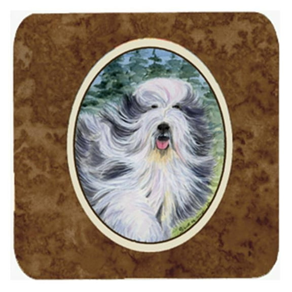 Bearded Collie Foam Coasters - Set 4