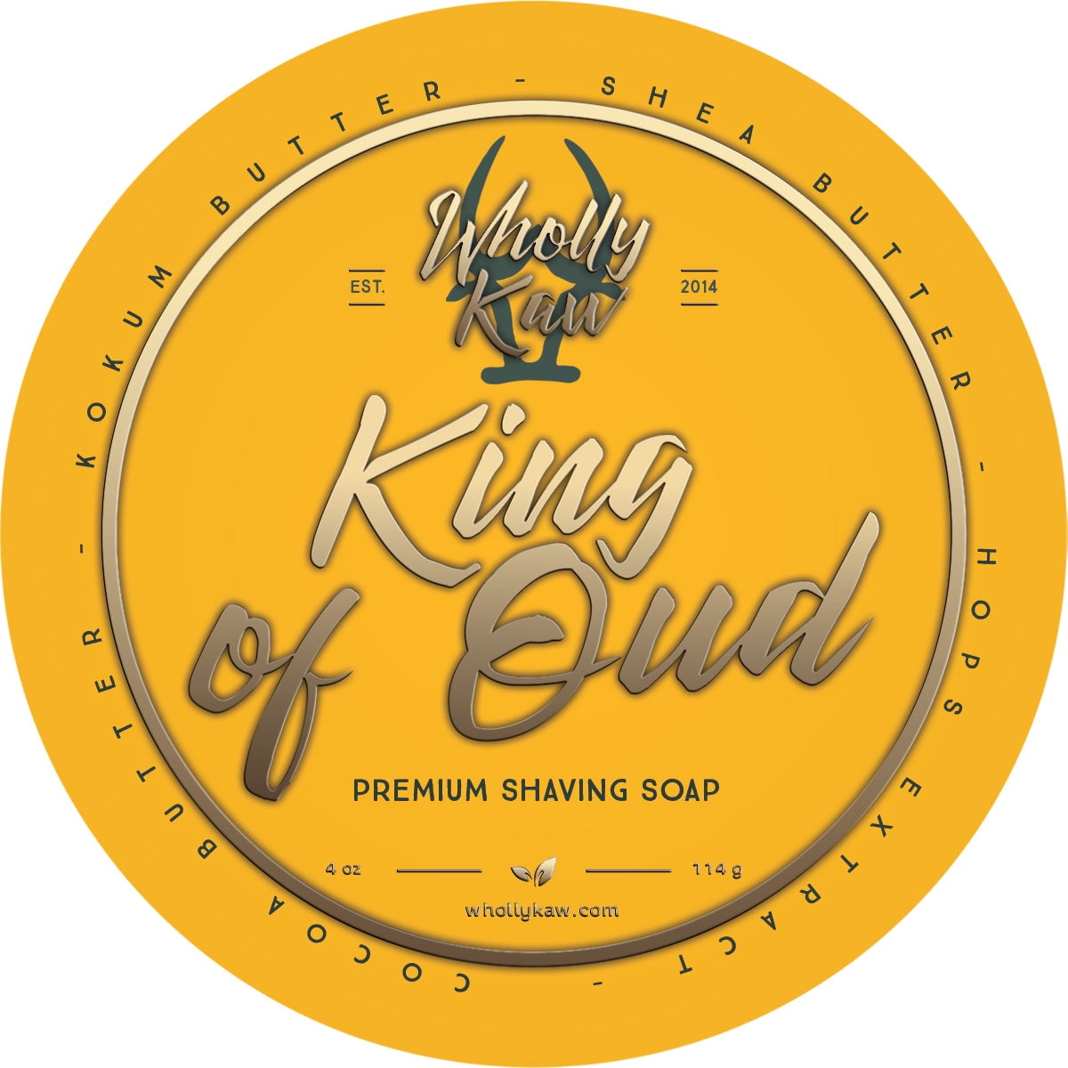 King of Oud Shaving Soap, Tallow + Vegan.Tallow or Vegan:Vegan