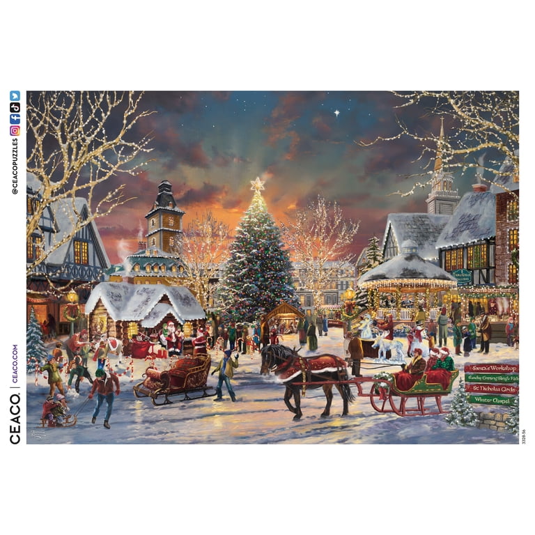 Ceaco - Thomas Kinkade - Vacanza - Festival Di Natale - Puzzle 1000 Pezzi: Ore Di Divertimento In Famiglia!