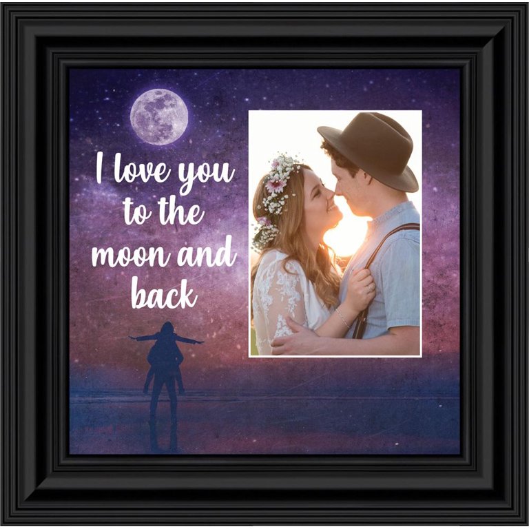 アートフレーム I LOVE YOU TO THE MOON AND BACK Love You To the Moon and Back Wall Decor | Baby Gift – Tiny