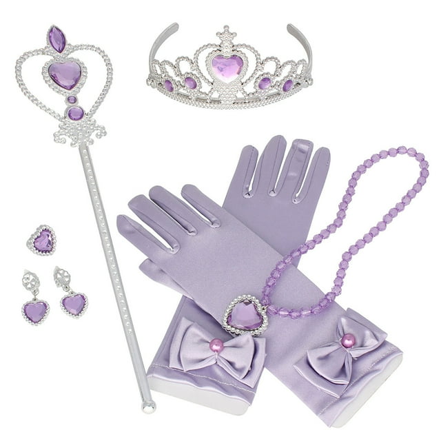 6PCS Princess Dress up Accessories Set Cute Various Styles Princess Jewelry Set