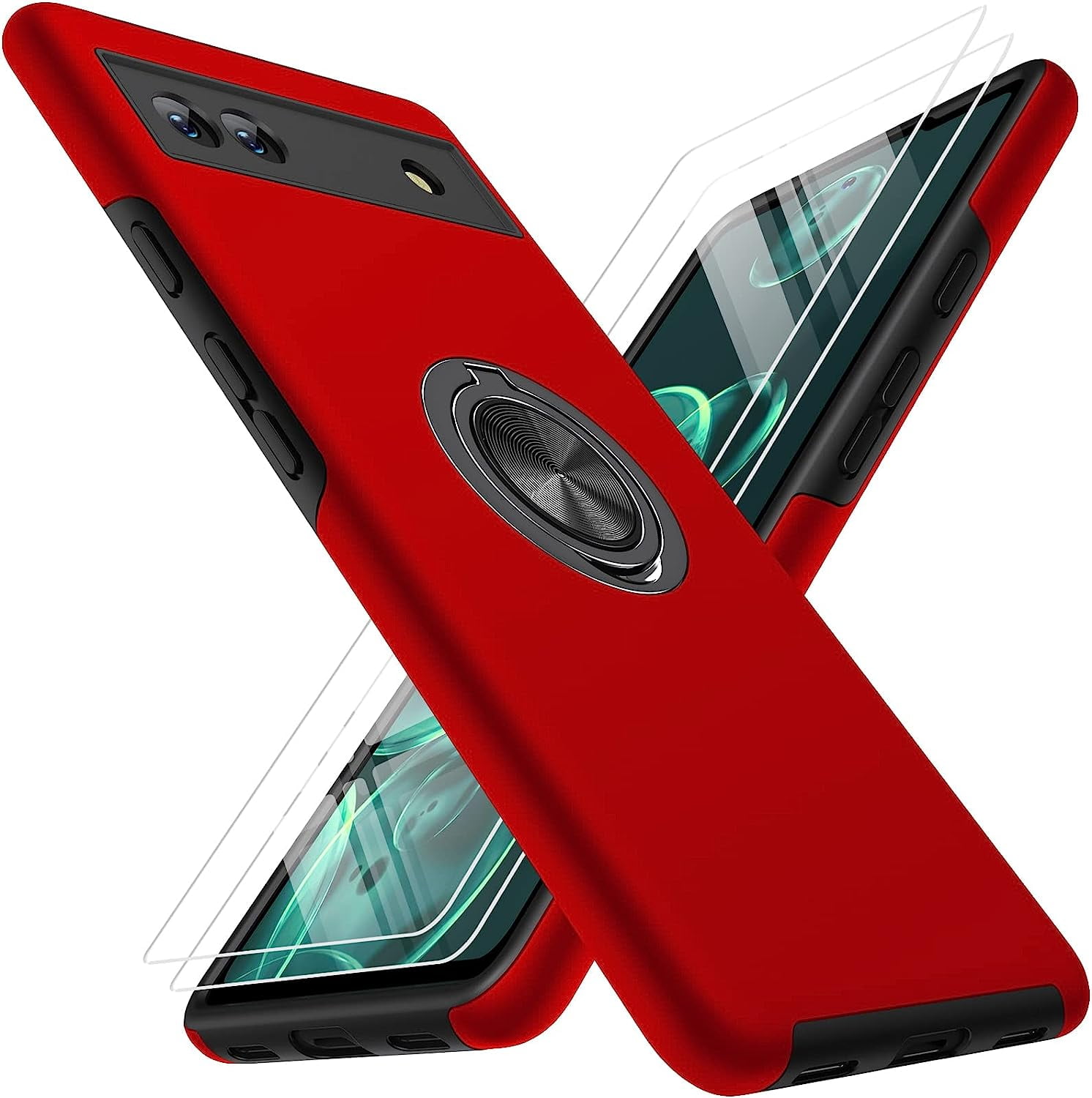 for Pixel 6a Case, Slim Soft Bumper Case for Pixel 6a, with 2 Pack