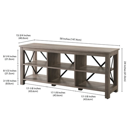 Camden&Wells - Sawyer TV Stand for TVs up to 65" - Gray Oak