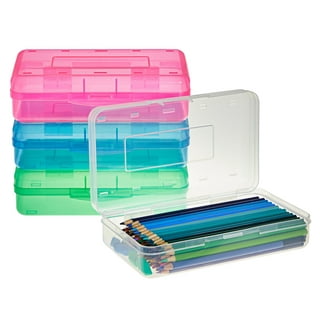 Transparent Marker Box Storage Box 80pcs Plastic Transparent Box Portable  Watercolor Marker Box Case School Supplies