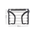 thumbnail image 2 of Secadora Express, Secadora De Ropa Plegable De Acero Inoxidable para Balcón, Alféizar De Ventana, Valla, Barandilla, 32 * 40 Cm, Negro, 2 of 4