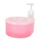 thumbnail image 2 of Dispensador de jabón para platos con soporte para esponja, dispensador de jabón para platos, 34 oz recargable Rosa, 2 of 9