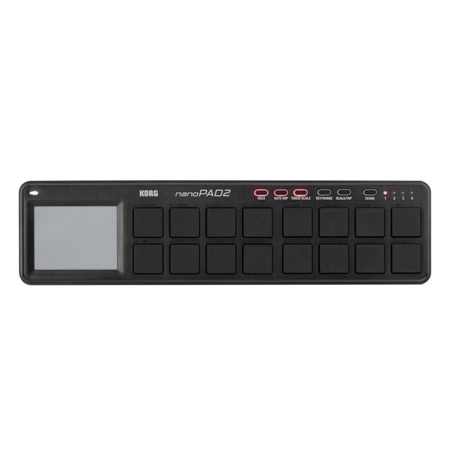 KORG Slim-Line USB Superficie de Control USB, Controlador de Drum Pad USB de línea Delgada, Negro