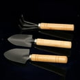thumbnail image 3 of Ludlz 3pcs Durable Spade Shovel Rake for Plant Potted Flowers Seedlings Loose Soil Erramientas Bonsai Wooden Handle Perfect Size for Little Hands Light Use Indoor Outdoor Gardening Care Gifts, 3 of 7