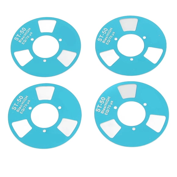 DIY Cassette Tape with 4 Reels, Premium Metal Wheels, Blank Metal Reel Cassette Tape for Music Recording