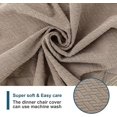 thumbnail image 6 of Chair Covers-Waterproof Fabric Seat Covers for Dining Room 20"D x 20"W x 3"H（4 PCS-Rear-Covered, Taupe）, 6 of 7