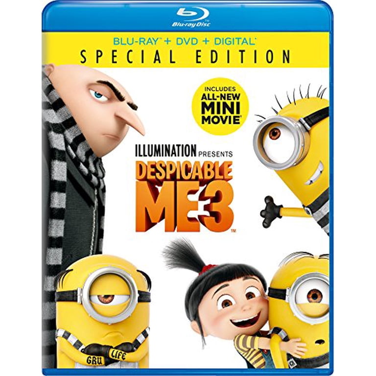 SDS, Despicable Me 3 Blu-ray DVD Digital HD, 3 disc set, Kids