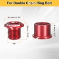thumbnail image 2 of Uxcell 5pcs Double Chain Ring Bolt M8 Bike Chainwheel Screw w Mounting Wrench Red, 2 of 7