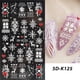 thumbnail image 1 of 5D Christmas Embossed Nail Stickers White Snowflakes Sliders For Nails Cute Cartoon Bear Gloves Sweater Design Decals GLJI-5D18, 1 of 4