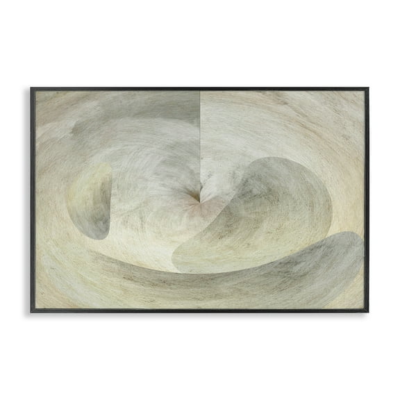 Stupell Industries Curving Freeform Abstract Abstract Painting Black Framed Art Print Wall Art, 18 x 12