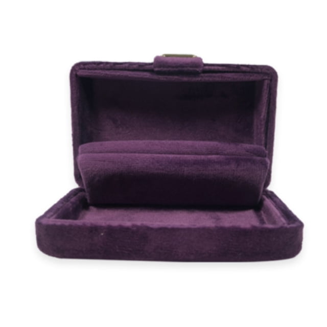 Joyero de terciopelo Advancent estuche para anillo de bodas y Collar púrpura HA076034-01