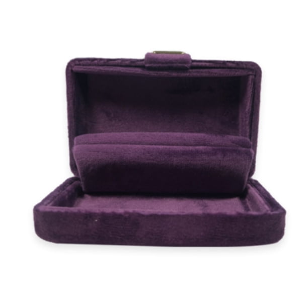 Toystoory Joyero de terciopelo Estuche para anillo de bodas Pendiente Espárragos Collar Multifunción Regalo Empaquetado Titular Celebración Almacenamiento y organización del hogar Púrpura Toystoory HA076034-01