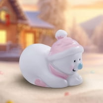 Miniature Snowman Ornaments, Small Resin Snow Scene Decor for Tabletop Dollhouse, DIY Christmas Mini Figurines for s Crafts(E)